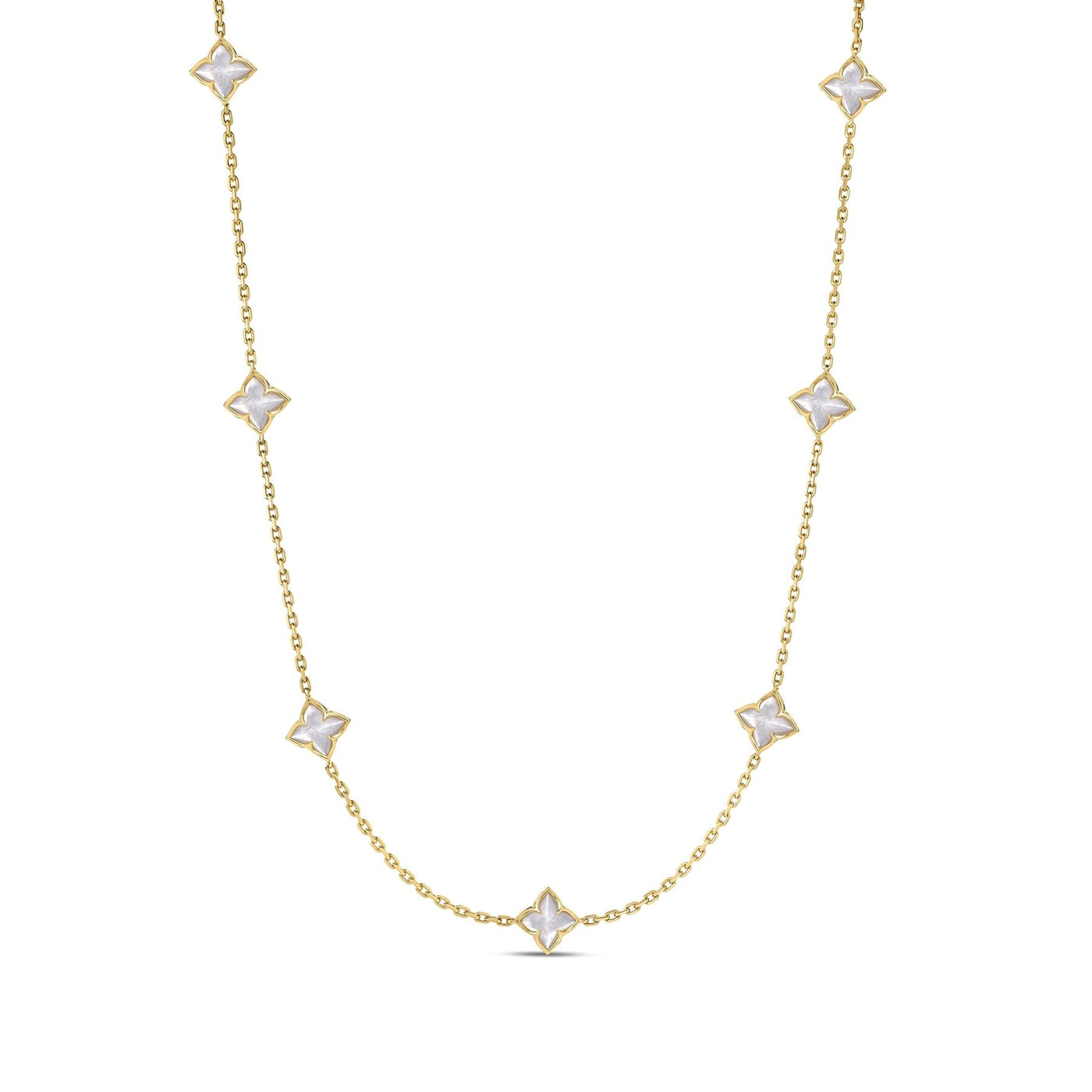 Venetian Princess Mother of Pearl Station Necklace | 3.50tw