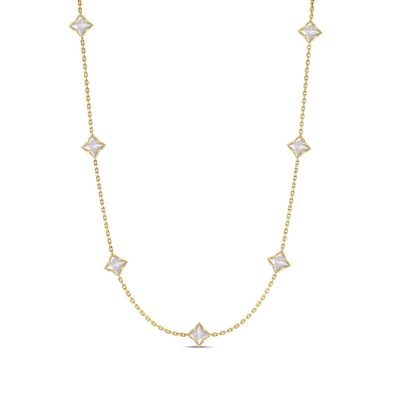 Venetian Princess Mother of Pearl Station Necklace | 3.50tw
