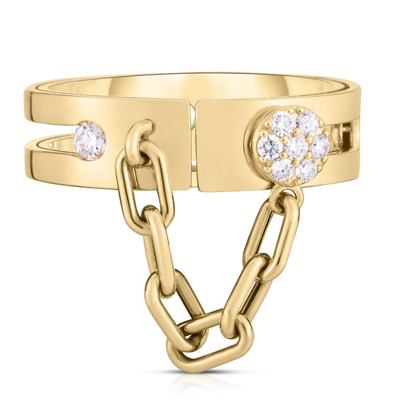 Diamond Lock with Chain Ring