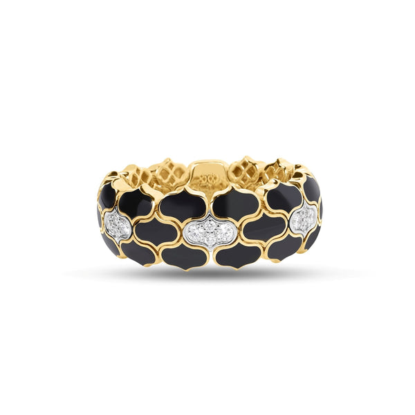 Cobra Black Enamel & Diamond Band | .20tw
