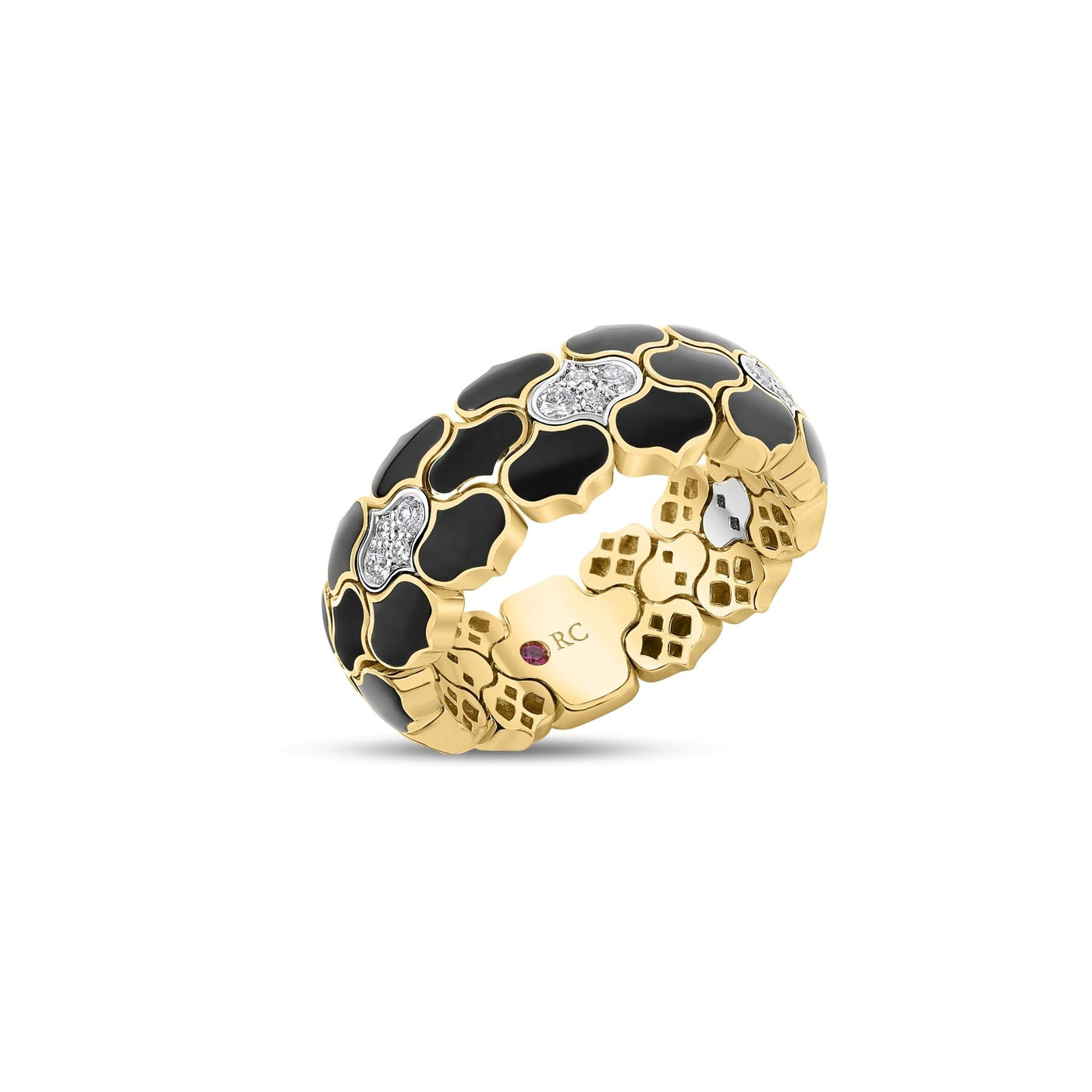 Cobra Black Enamel & Diamond Band | .20tw