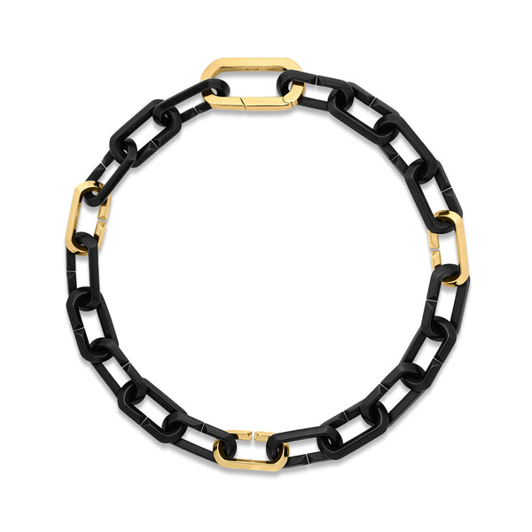 Black Titanium & Yellow Gold Bracelet