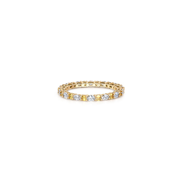 Diamond & Yellow Sapphire Eternity Band | 1.41tw