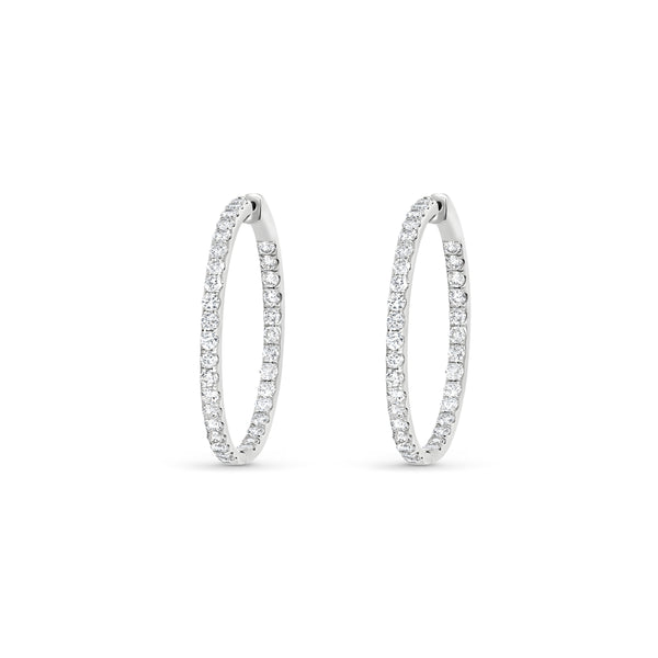Diamond Hoop Earrings | 3.25tw