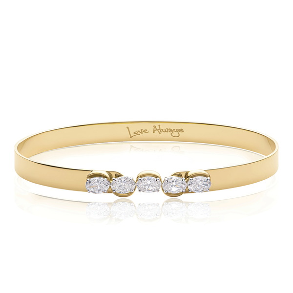 Oval Diamond Half Cuddle Love Always Bracelet