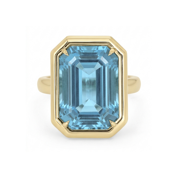 Emerald Cut Aquamarine Ring | 12.90ct