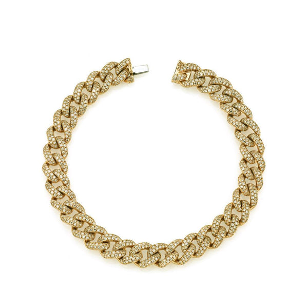 Medium Diamond Pavé Curb Link Bracelet