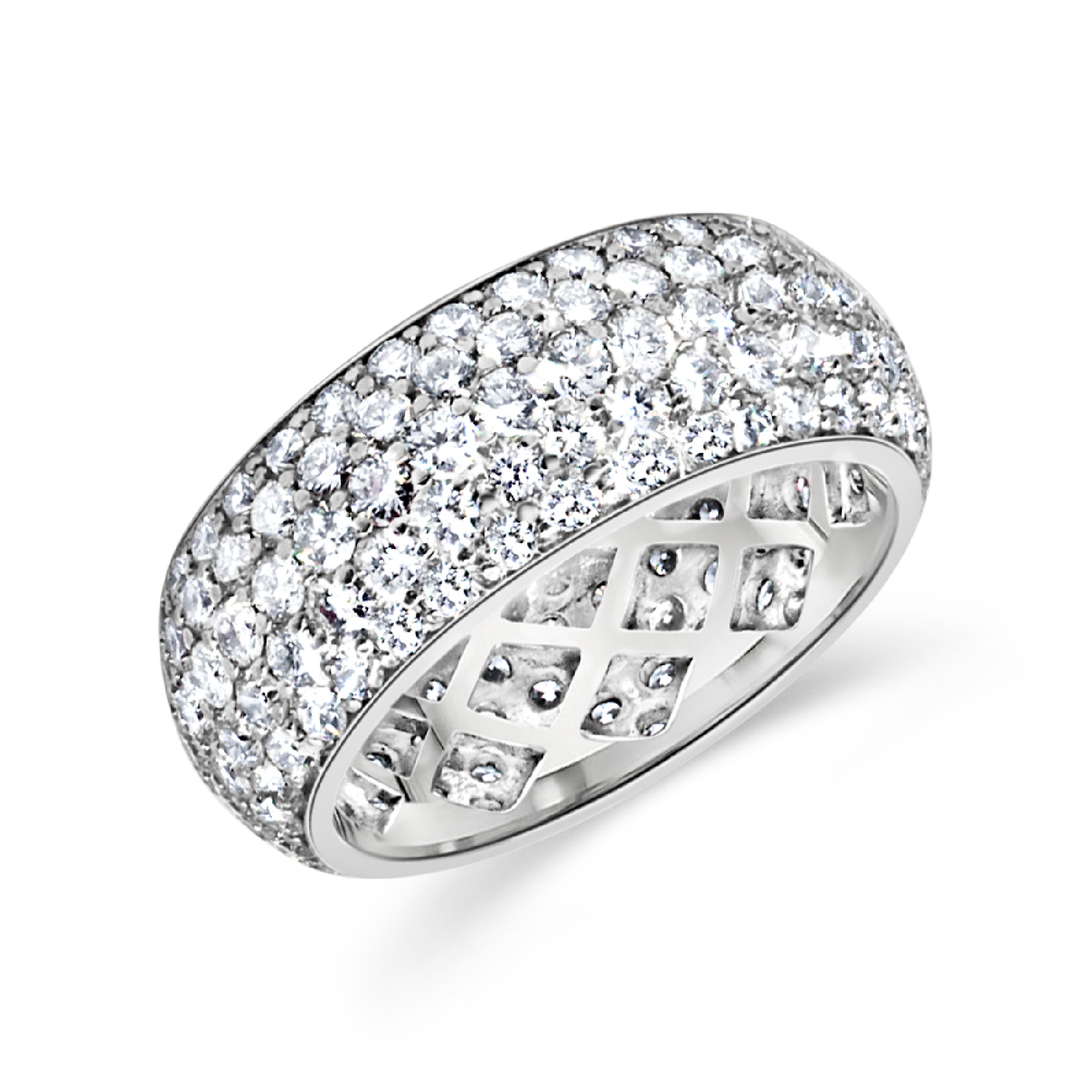 6 Row Diamond Eternity Band | 4.25tw