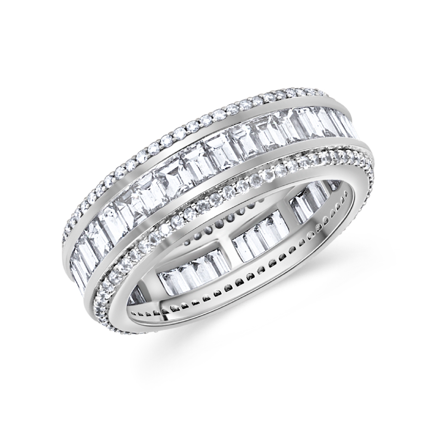 Baguette & Round Diamond Eternity Band | 1.53tw
