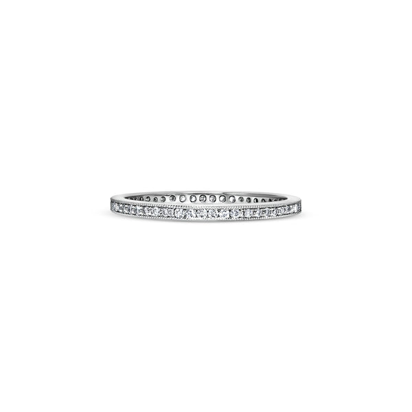 Thin Beaded Edge Diamond Eternity Band | .26tw