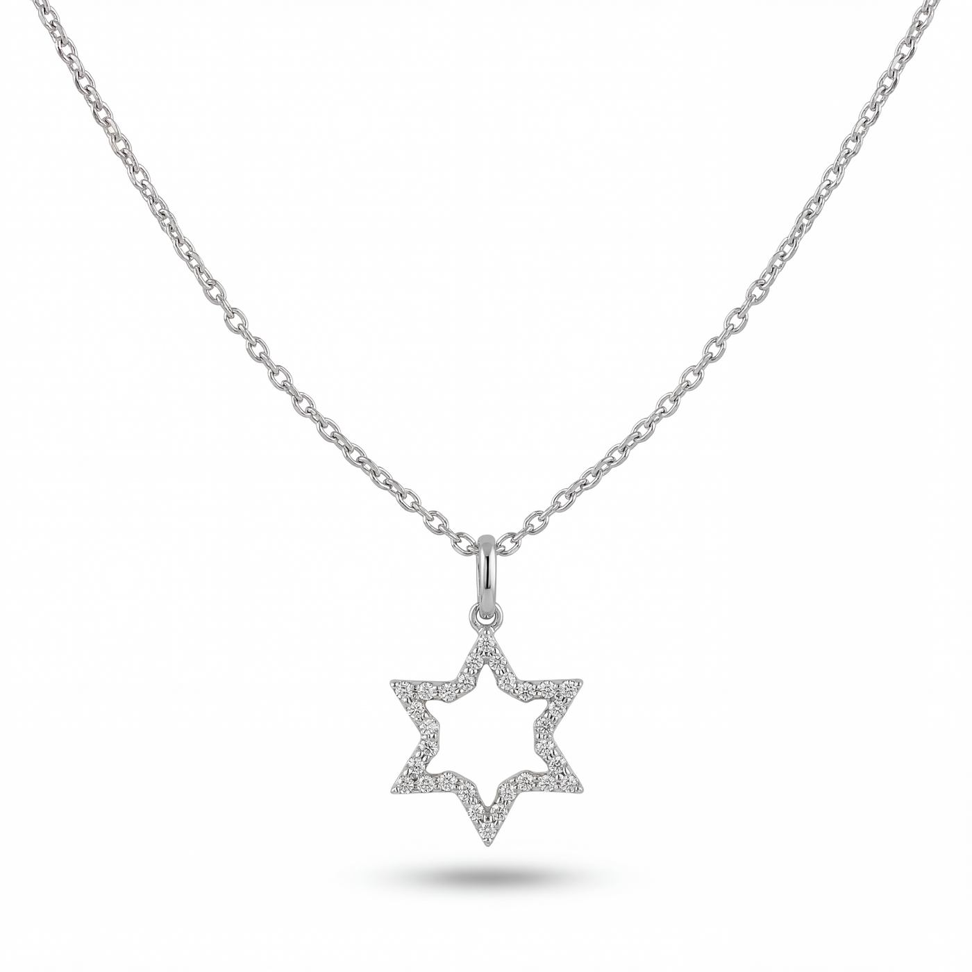 Open Diamond Star of David Pendant | .45tw