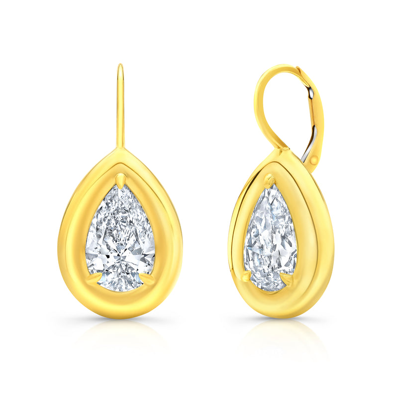 Pear Shape Diamond Drop Earrings | 6.03tw