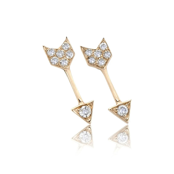 Mini Diamond Arrow Stud Earrings