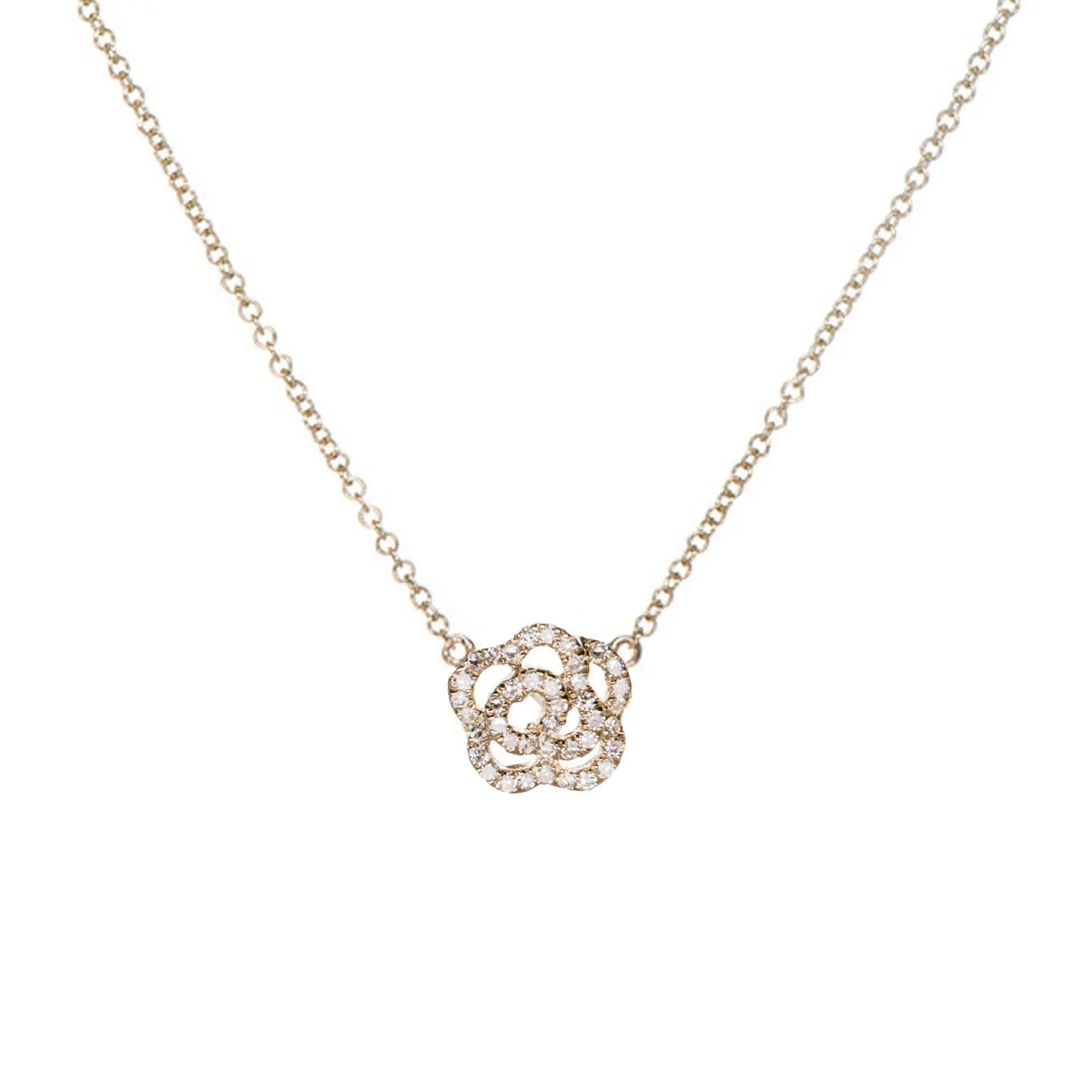 Diamond Rose Pendant