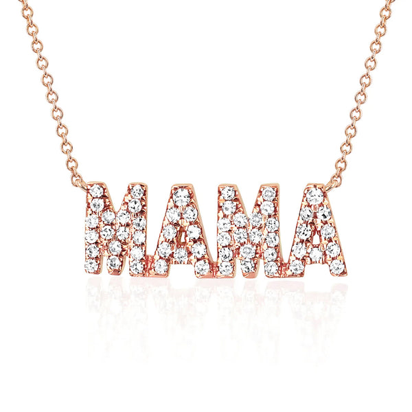 Mini Diamond "MAMA" Necklace