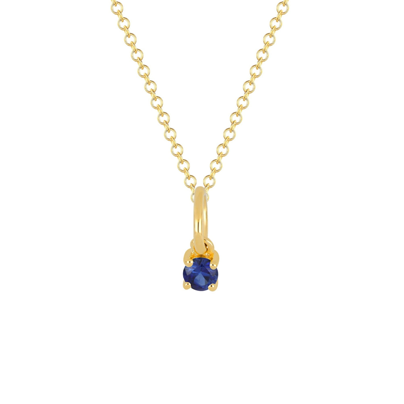 Round Blue Sapphire Pendant | 0.06ct