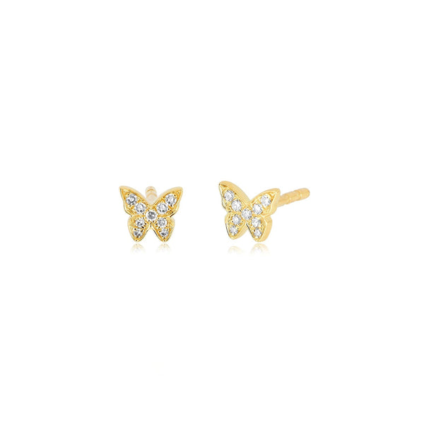 Diamond Baby Butterfly Earrings | 0.05tw