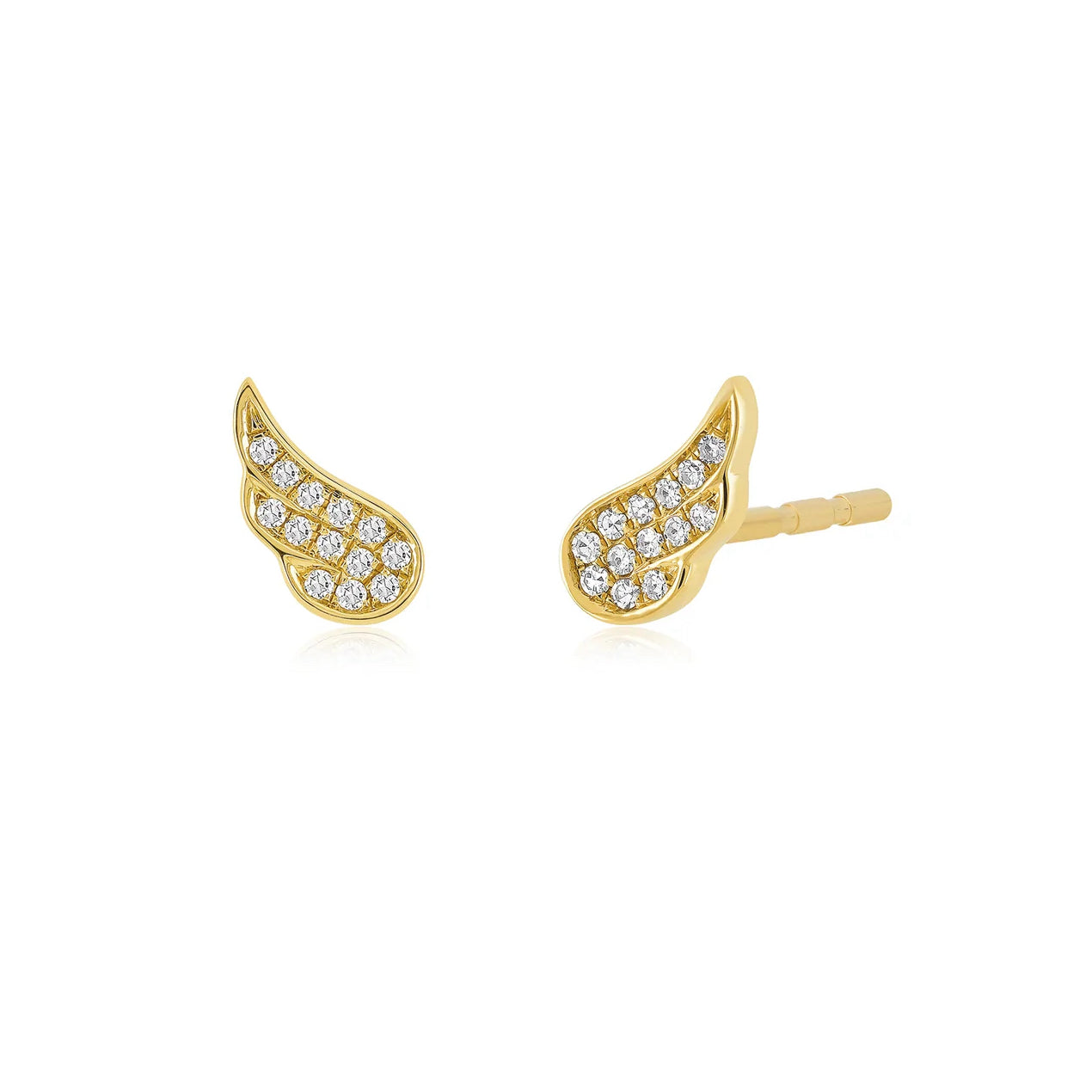 Diamond Baby Angel Wing Stud Earrings | .02tw