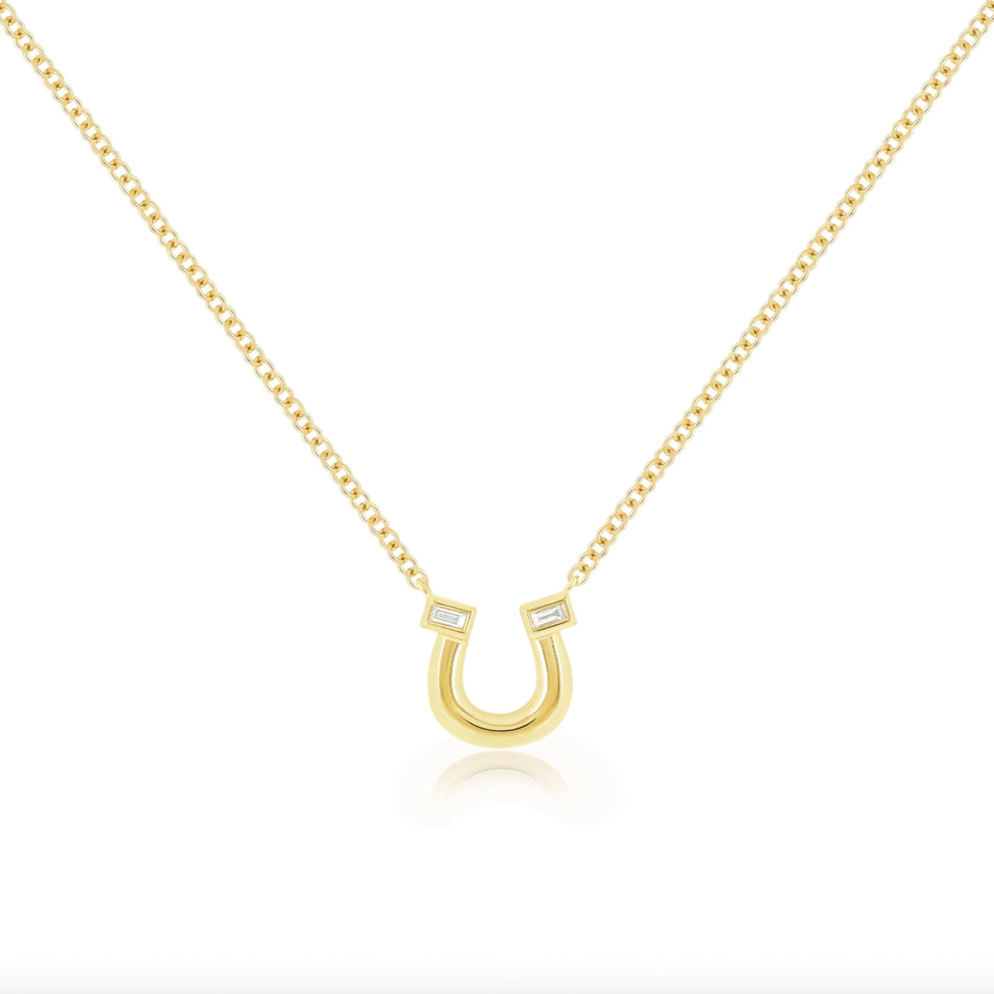 Diamond Horseshoe Necklace | 0.02tw