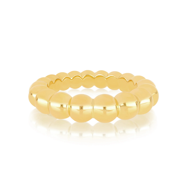 Large Gold Ball Stack Ring