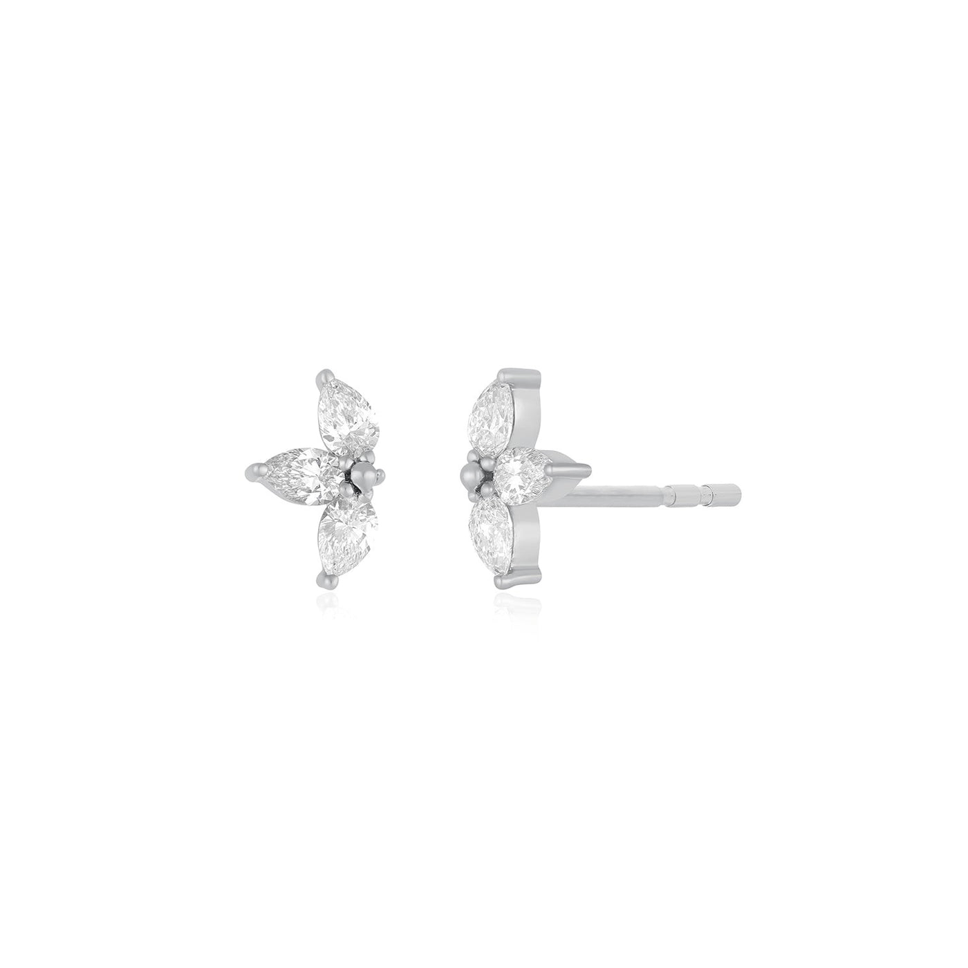 3 Pear Shape Diamond Stud Earrings | 0.31tw
