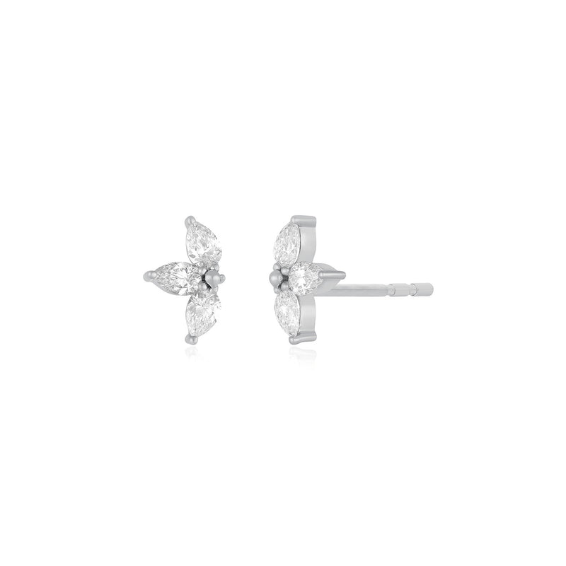 3 Pear Shape Diamond Stud Earrings | 0.31tw