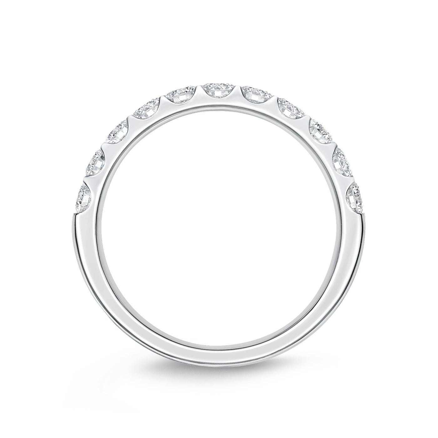Round Diamond Half Eternity Band | .81tw