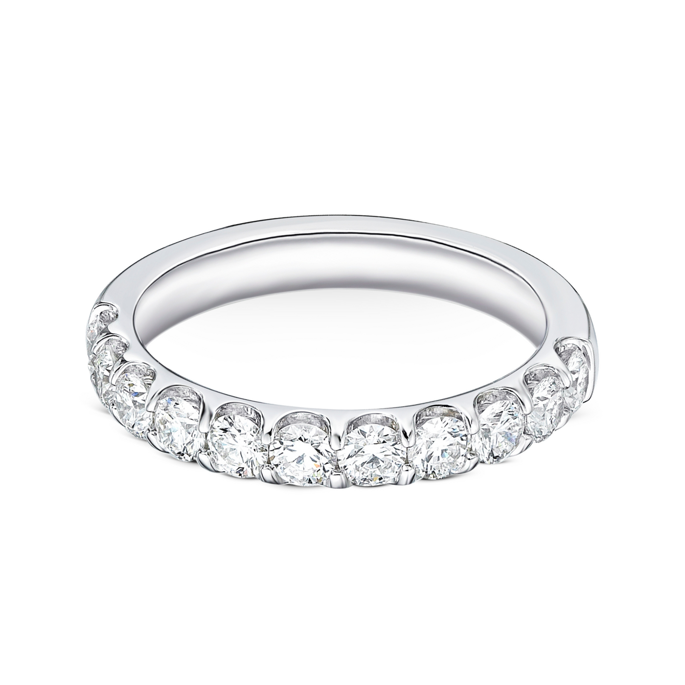 Round Diamond Half Eternity Band | 1.04tw