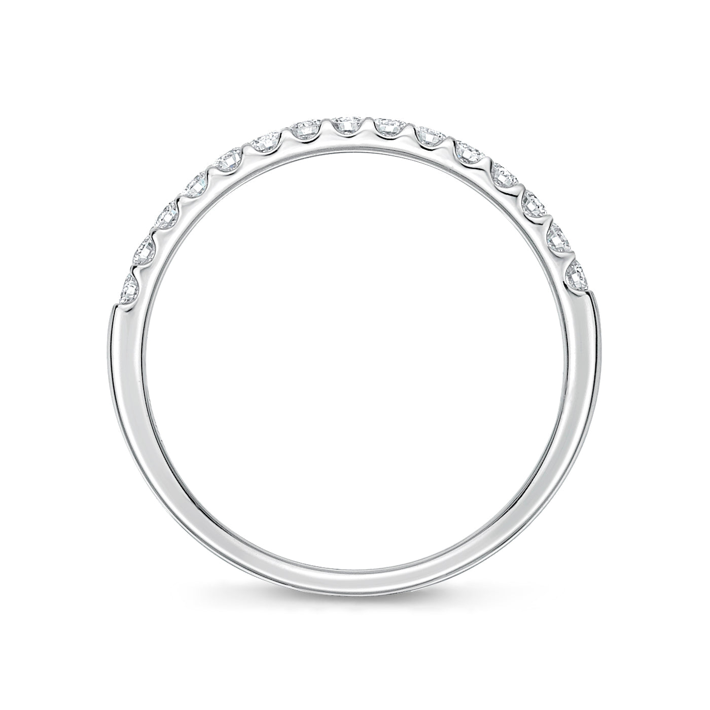 Round Diamond Half Eternity Band | .28tw