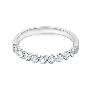 Round Diamond Half Eternity Band | .53tw