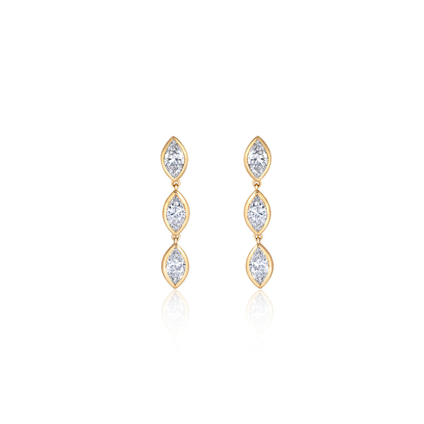 Marquise Diamond Drop Earrings