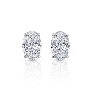 Oval Diamond Stud Earrings | 4.02tw
