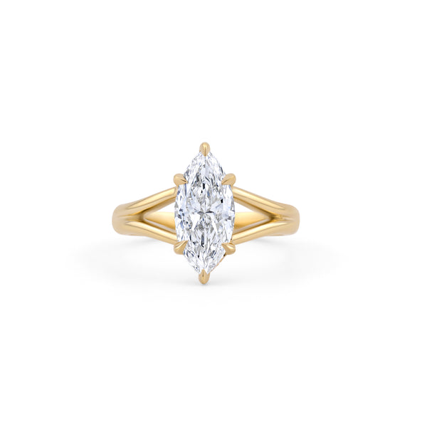 Marquise Diamond Split Shank Solitaire Engagement Ring | 2.02ct