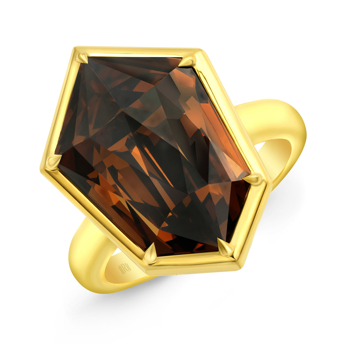 Kite Shape Fancy Dark Orange Brown Diamond Ring | 10.97ct