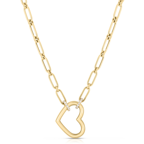 Cialoma Dangle Diamond Accent Open Heart Necklace | .09tw