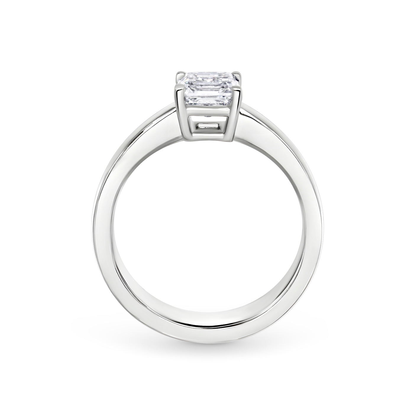 Square Emerald Cut Diamond Solitaire Ring | 1.01ct