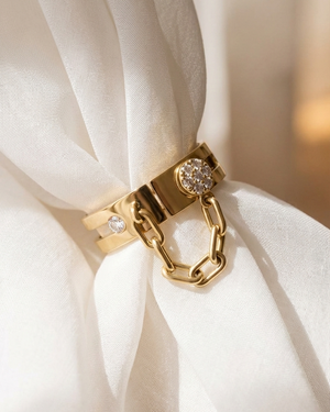 Diamond Lock with Chain Ring