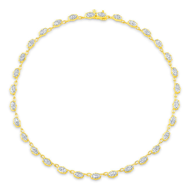 Moval Diamond Link Necklace | 10.35tw
