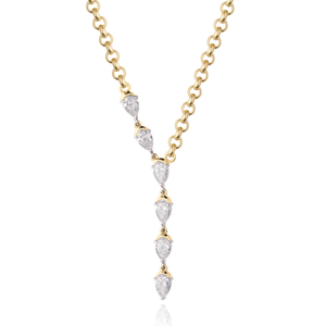 Pear Shape Diamond Y Necklace | 1.81tw
