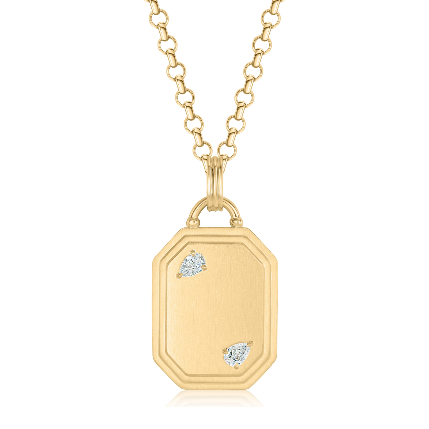 Dog Tag Pendant with Diamonds | 0.27tw