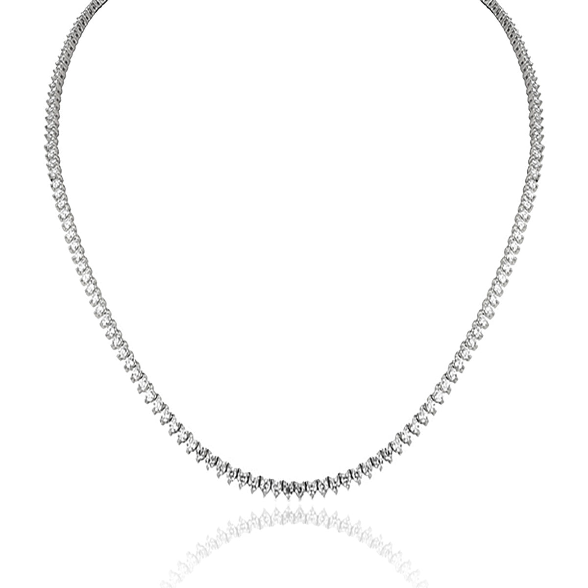 Round Diamond Tennis Necklace | 5.67tw