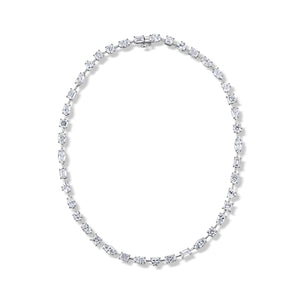 Mixed Shape Bar Tennis Necklace | 29.61tw