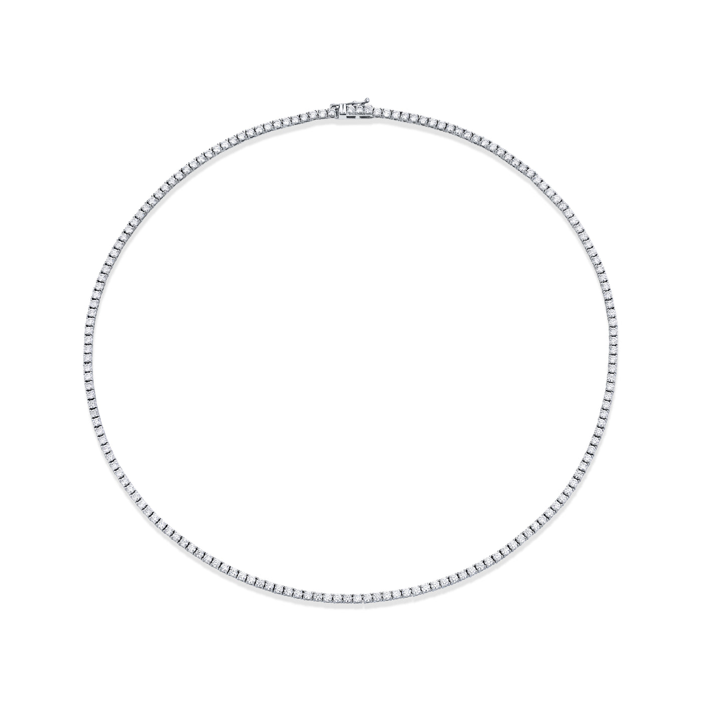Round Brilliant Diamond Tennis Necklace | 4.89tw