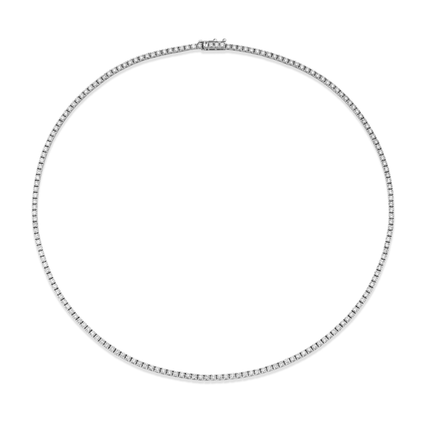 Round Diamond Tennis Necklace | 4.97tw