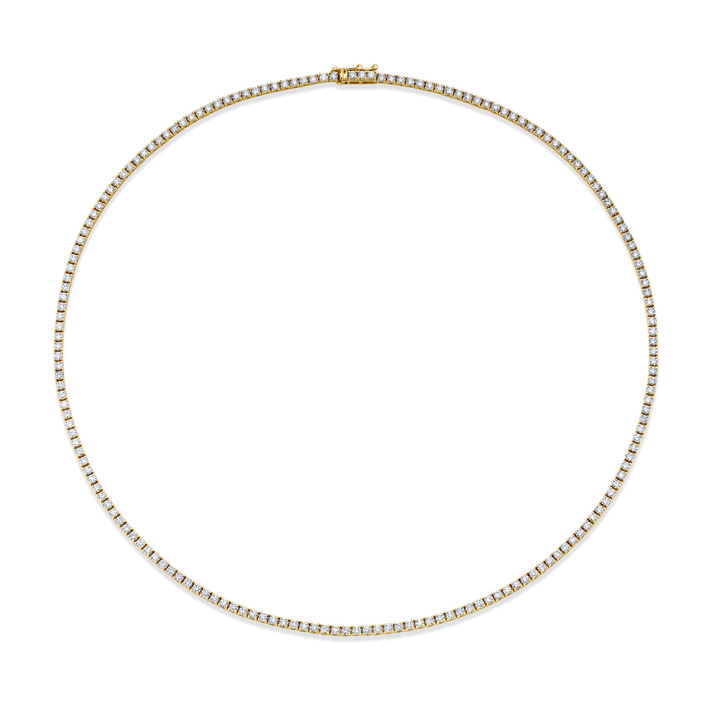 Round Brilliant Diamond Tennis Necklace | 3.74tw