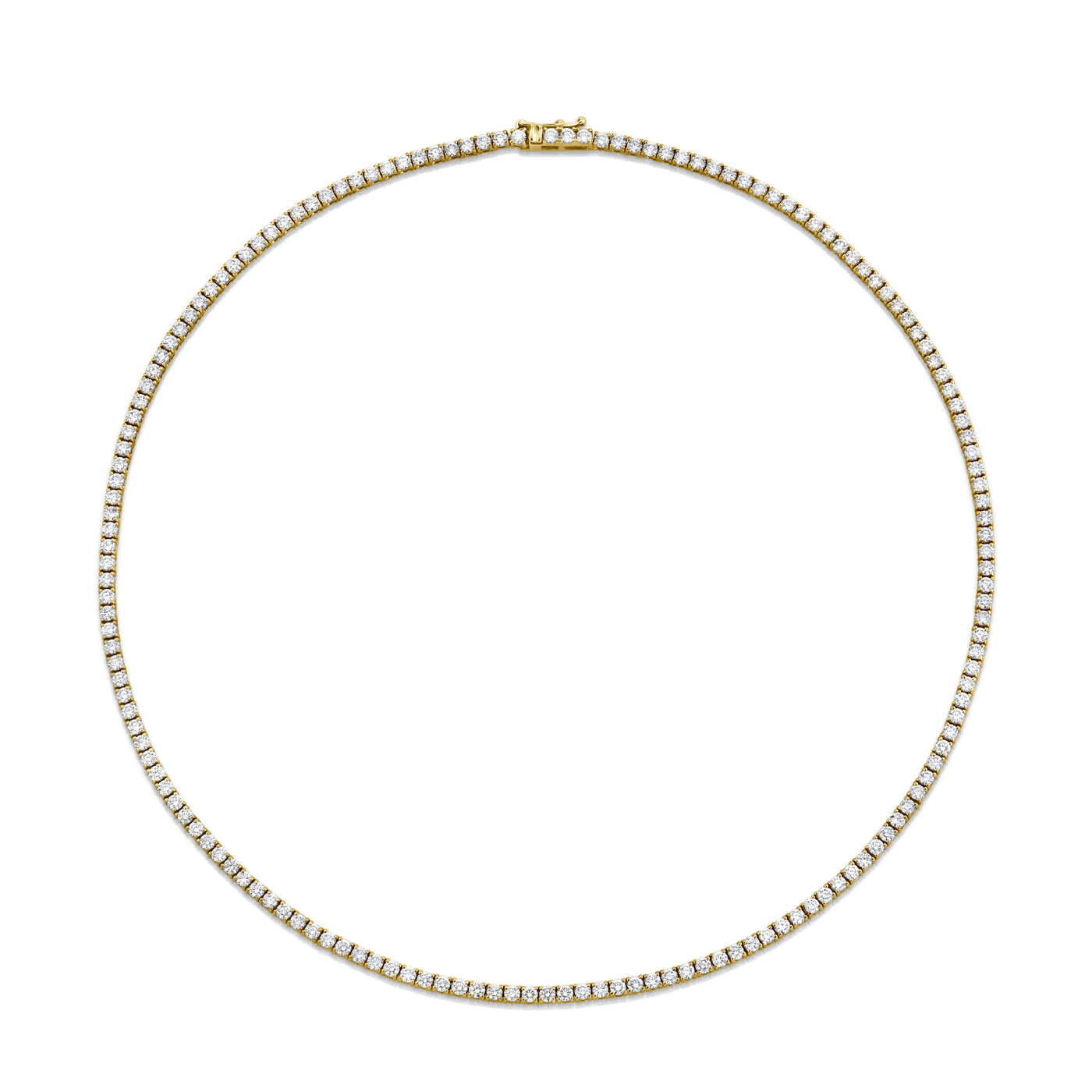 Round Diamond Tennis Necklace | 11.96tw