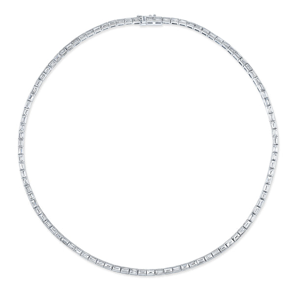 Baguette Diamond Tennis Necklace | 9.50tw