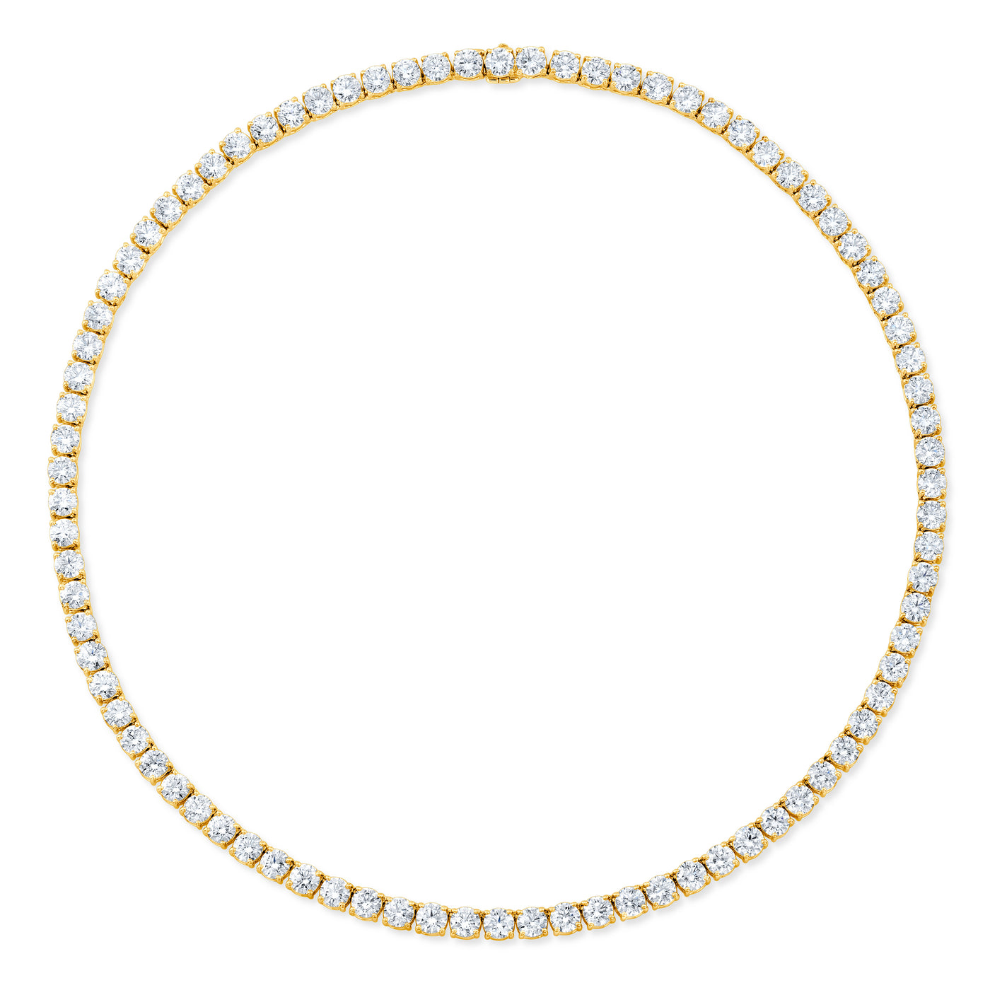 Round Brilliant Diamond Tennis Necklace | 29.83tw