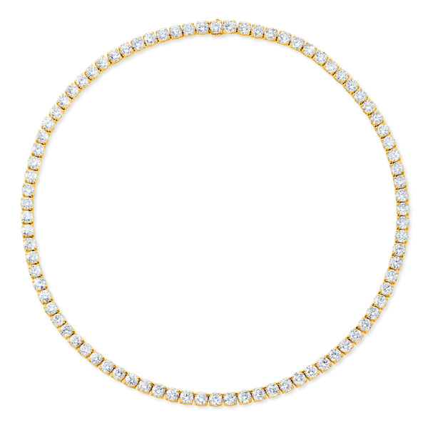 Round Brilliant Diamond Tennis Necklace | 29.83tw