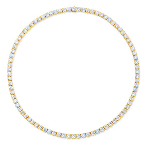 Round Brilliant Diamond Tennis Necklace | 29.83tw